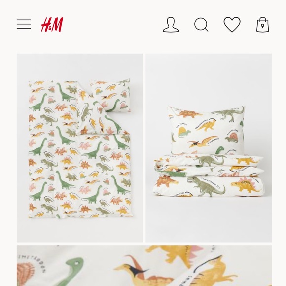 h&m dinosaur duvet